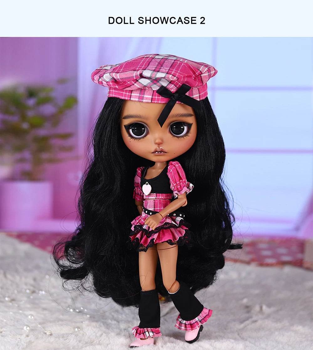 ICY DBS Blyth 1/6  Hand-Painted Doll Set Black Skin Girl Gift SD