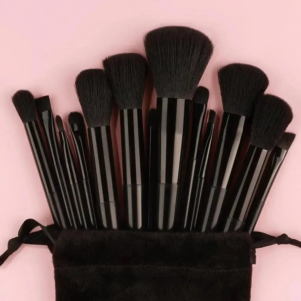 Professional Makeup Brush Set with Sponge & Storage Options