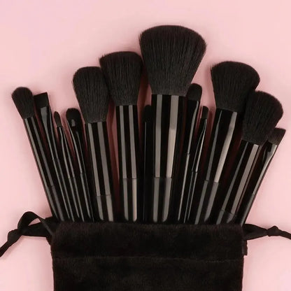 Professional Makeup Brush Set with Sponge & Storage Options