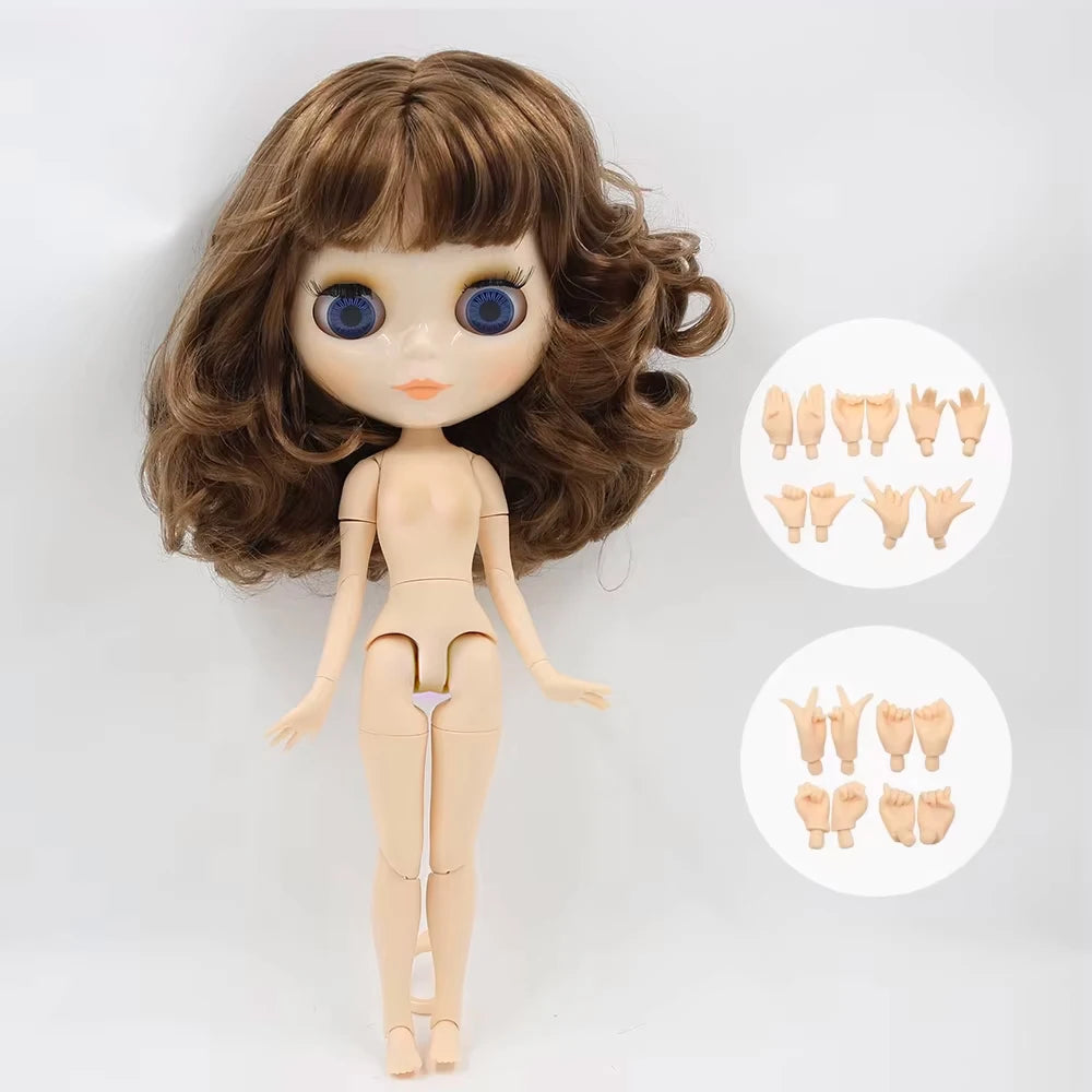 ICY DBS Blyth Doll Joint Body 30CM BJD Toy White Shiny Face and frosted Face with Extra Hands AB and Panel 1/6 DIY Fashion Doll