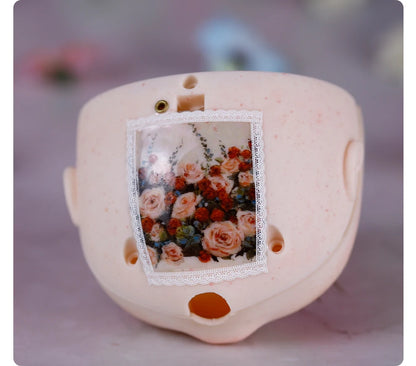 Blyth1/6 doll Hand-painted shell DIY makeup lip carving eyebrows handmade Ears