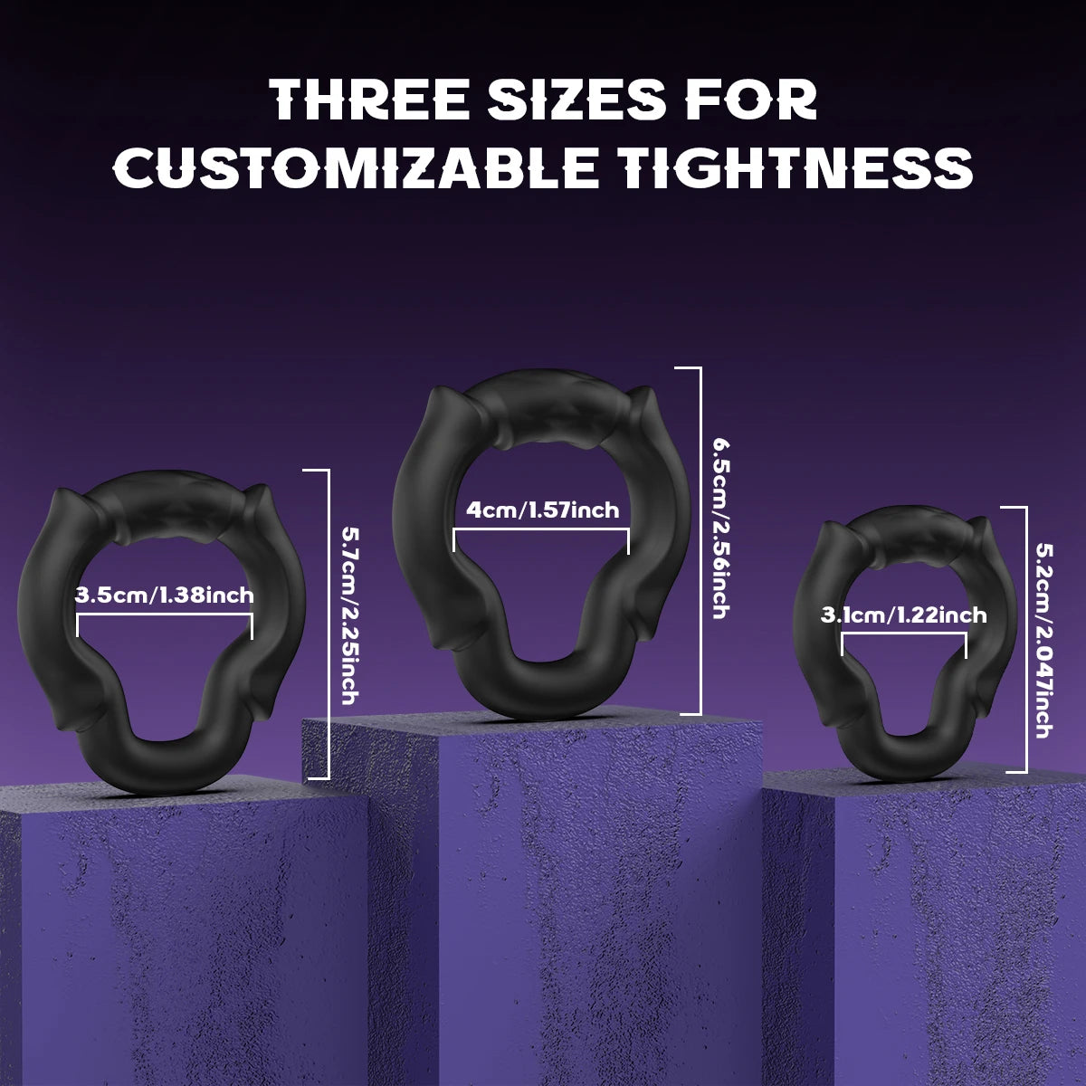 3-Piece Silicone Performance Ring Set