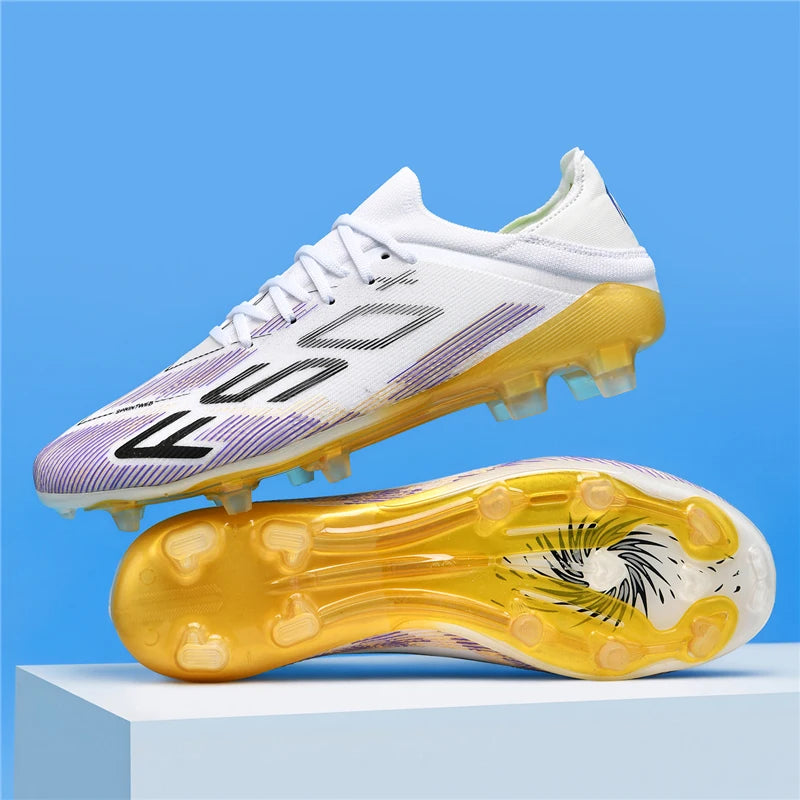 New Men Soccer Shoes Futsal Cleats High-quality Non-Slip Indoor Football Boots Sneakers Match Grass Hot-selling High-top Outdoor