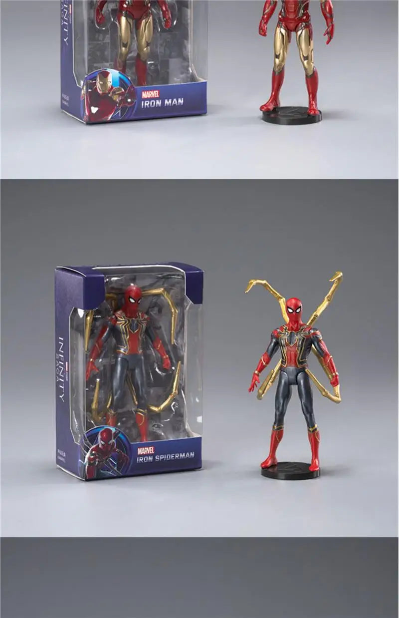 ZD Toys Avengers Legends Iron Man Spider Man Thor Captain America Thanos Hulk War Machine Action Figures Gif