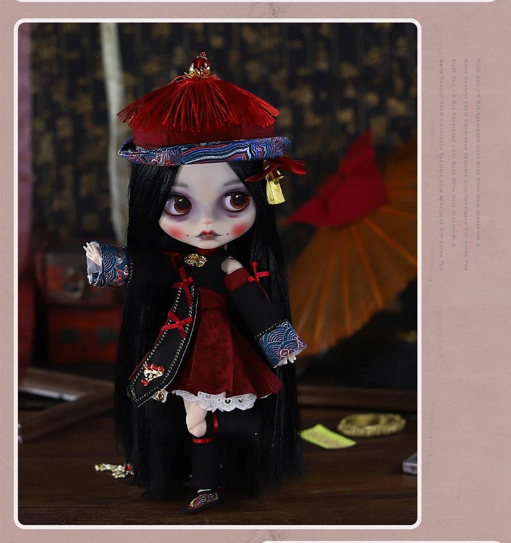 ICY DBS Blyth 1/6 Doll Hand drawn Set Zombie Set Long Eyelash Sleeping Eye Doll Set SD
