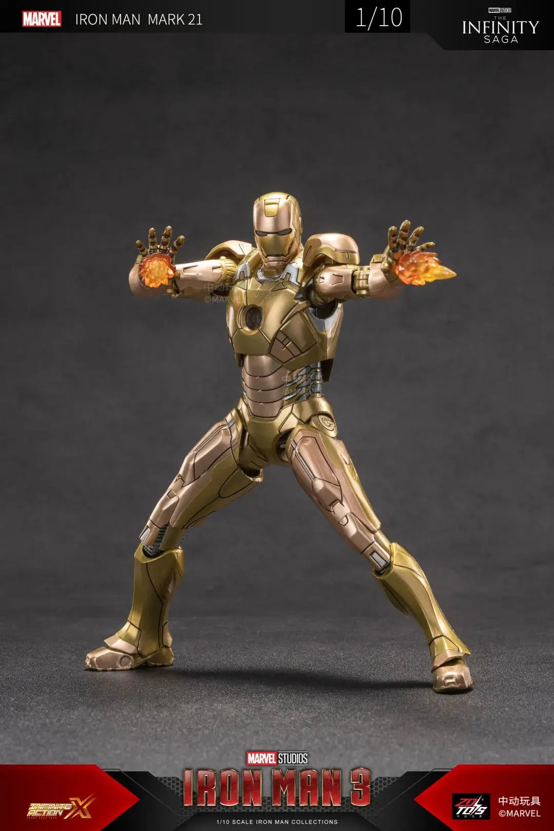 ZD Toys 1/10 Iron Man Figurines MK30 Iron Patriot Blacklash Figures MK33 MK39 MK17 MK21Action Movie Model Adult Collect Gift