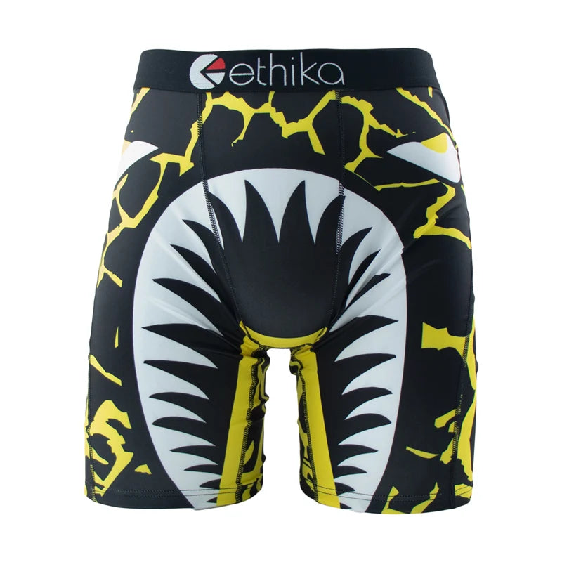 ETHIKA Men Underwear Boxers 1Pcs Breathable Mesh Crotch Man Swimming Underpants Plus Size L-3XL Mens Panties Men's Boxers Briefs