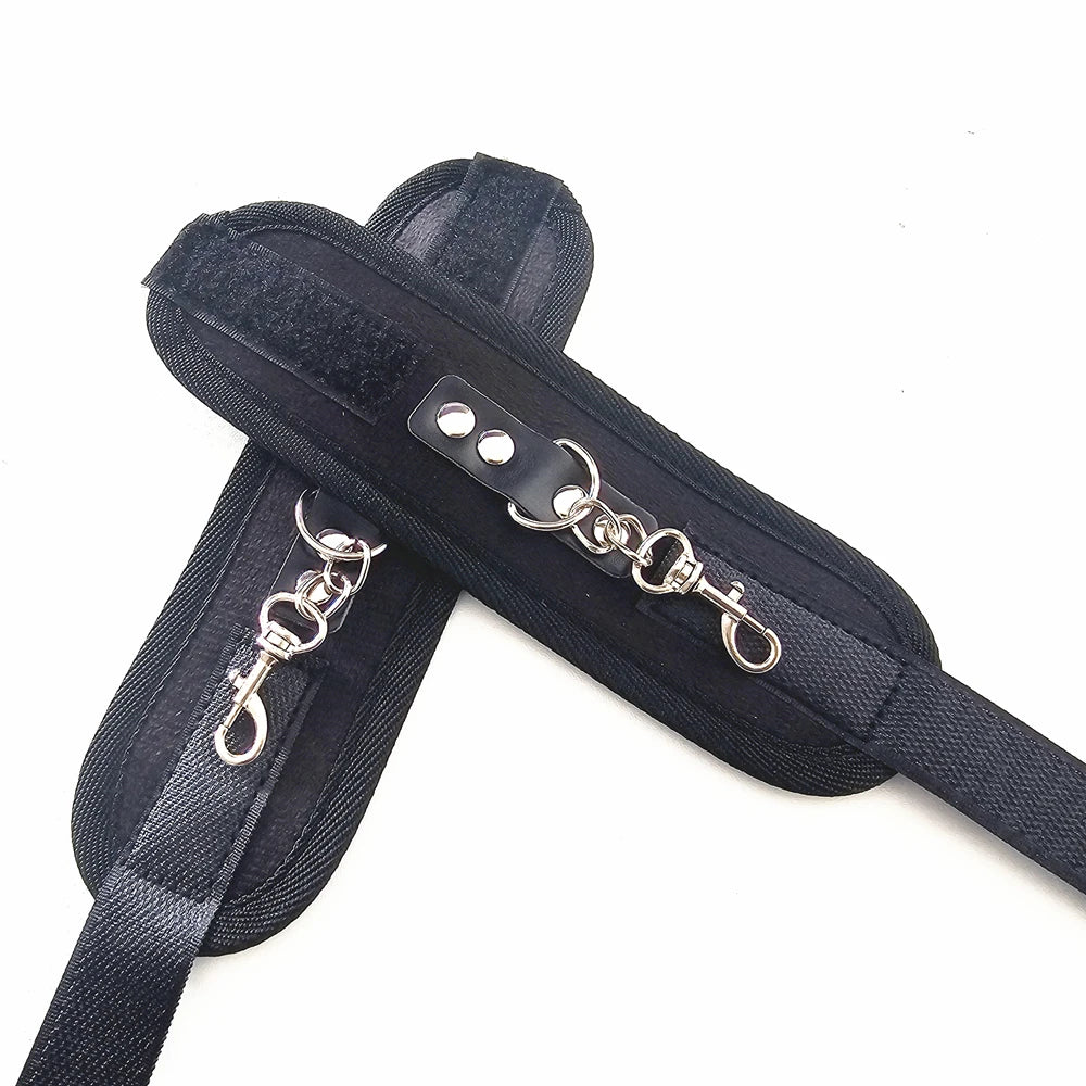BDSM Sex Handcuffs Restraints Open Leg Ankle Cuffs SM Bondage Harness Bed Bandage Straps Slave Sex Toys Erotic Accessories Kits