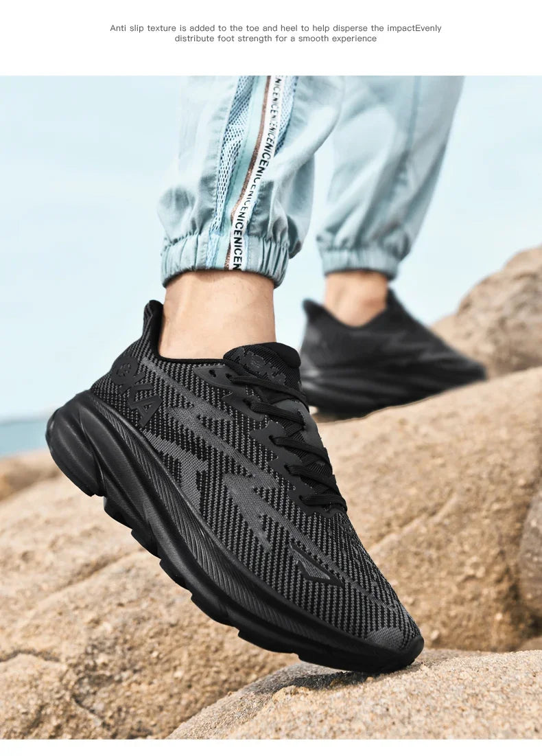 Men's Running Shoes Luxury Shoes Trainer Race Jogging Cushioning Outdoor Breathable Couple Non-Slip Sneakers Mesh Off-road Shoes