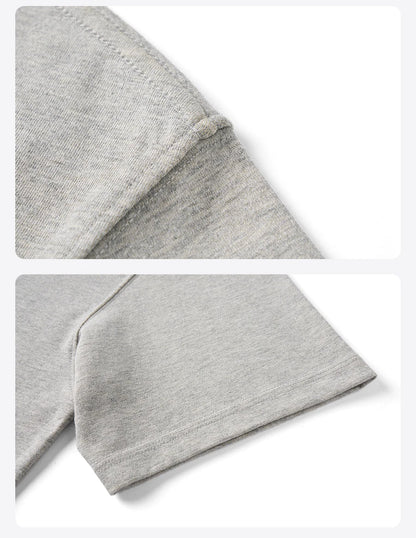 SIMWOOD 2026 Summer New 【Oversize Short Length】240gsm Moisture Wicking Quick Dry T-shirt Men Two-Tone Color Design Tops