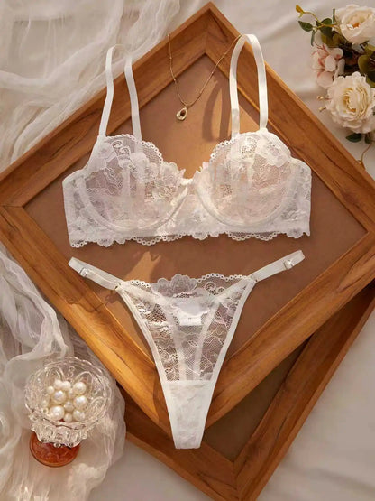 Women's Floral Lace Bra & Panty Set