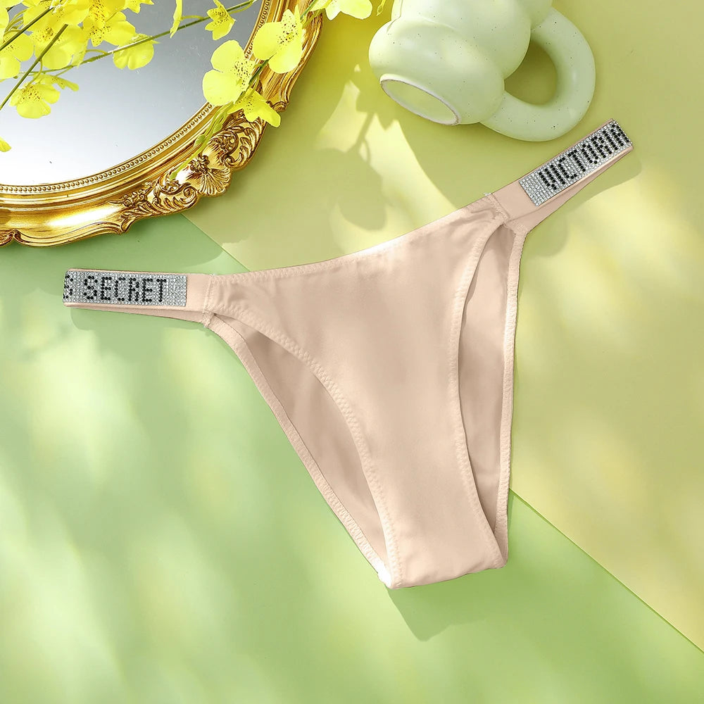 Women's Shine-Strap Thong Panty