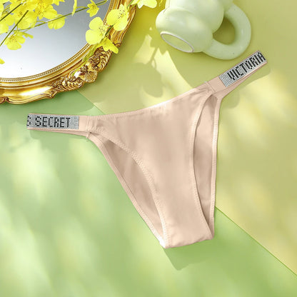 Women's Shine-Strap Thong Panty