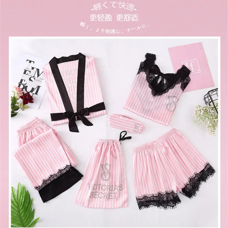 Women's Lace-Trim Sleepwear Set