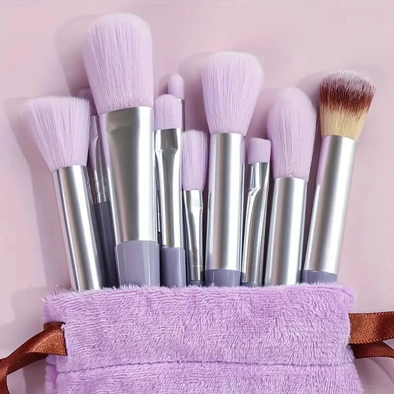 Professional Makeup Brush Set with Sponge & Storage Options