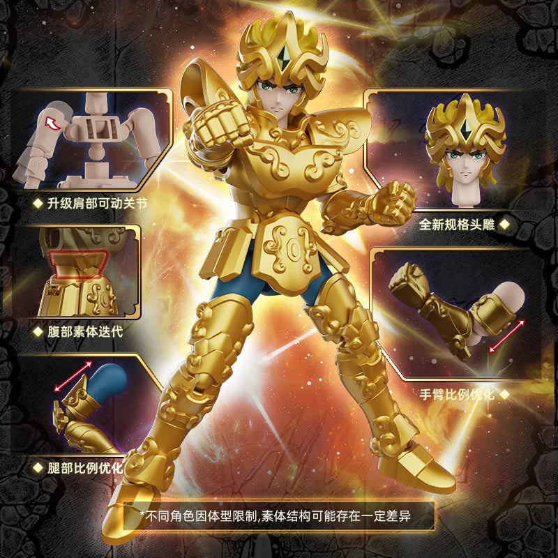 Blokees Galaxy Version Gold Saint Action Figure Libra Dohko Sagittarius Champion Seiya Mu Aiolia Assembly Toys Children Gift