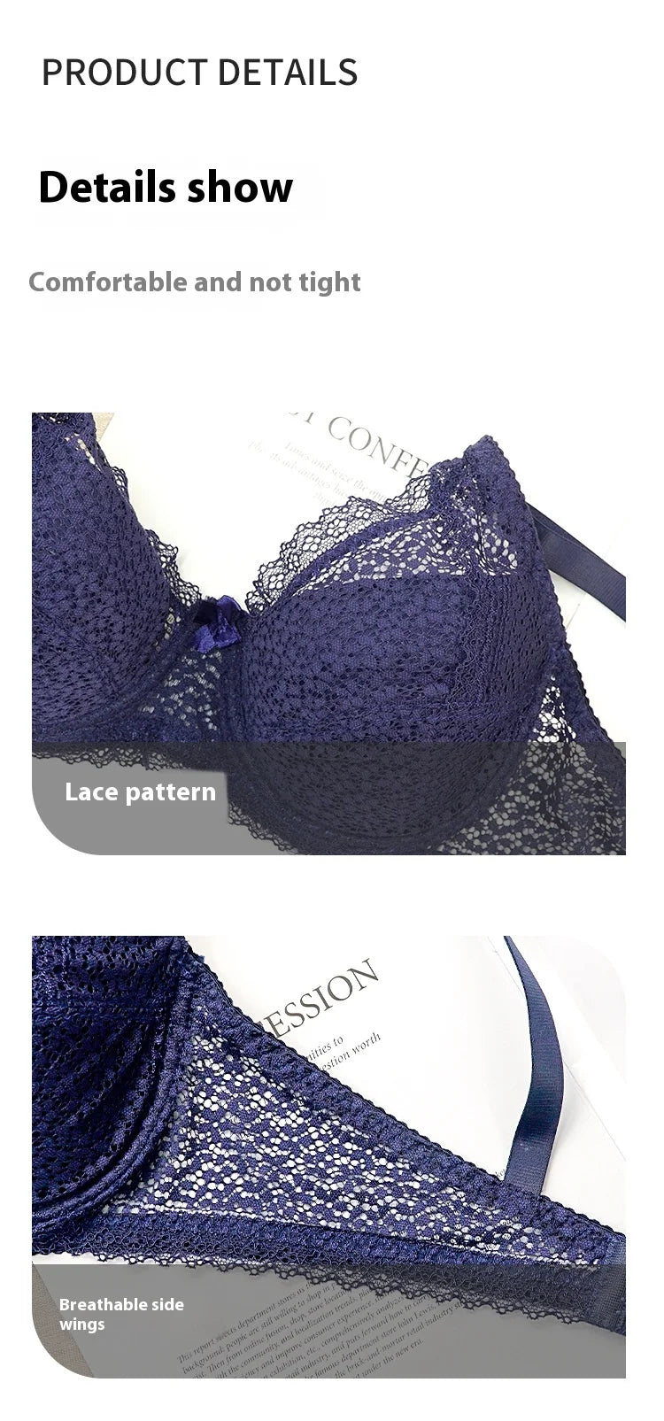Women's Plus-Size Lace Support Bra