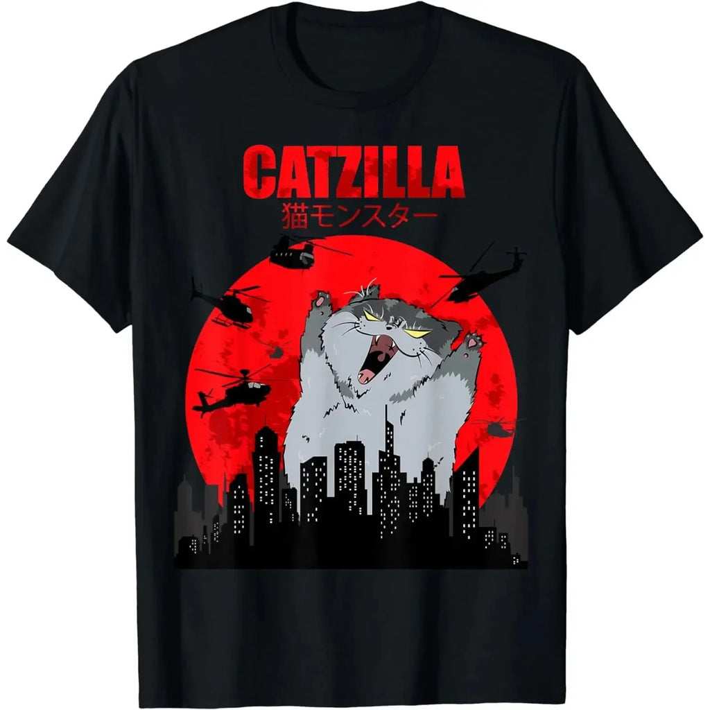 90s Funny Cute Art Japanese Cat Graphic for Cat Lover T-Shirt Graphic T Shirts Women's Clothing Fashion