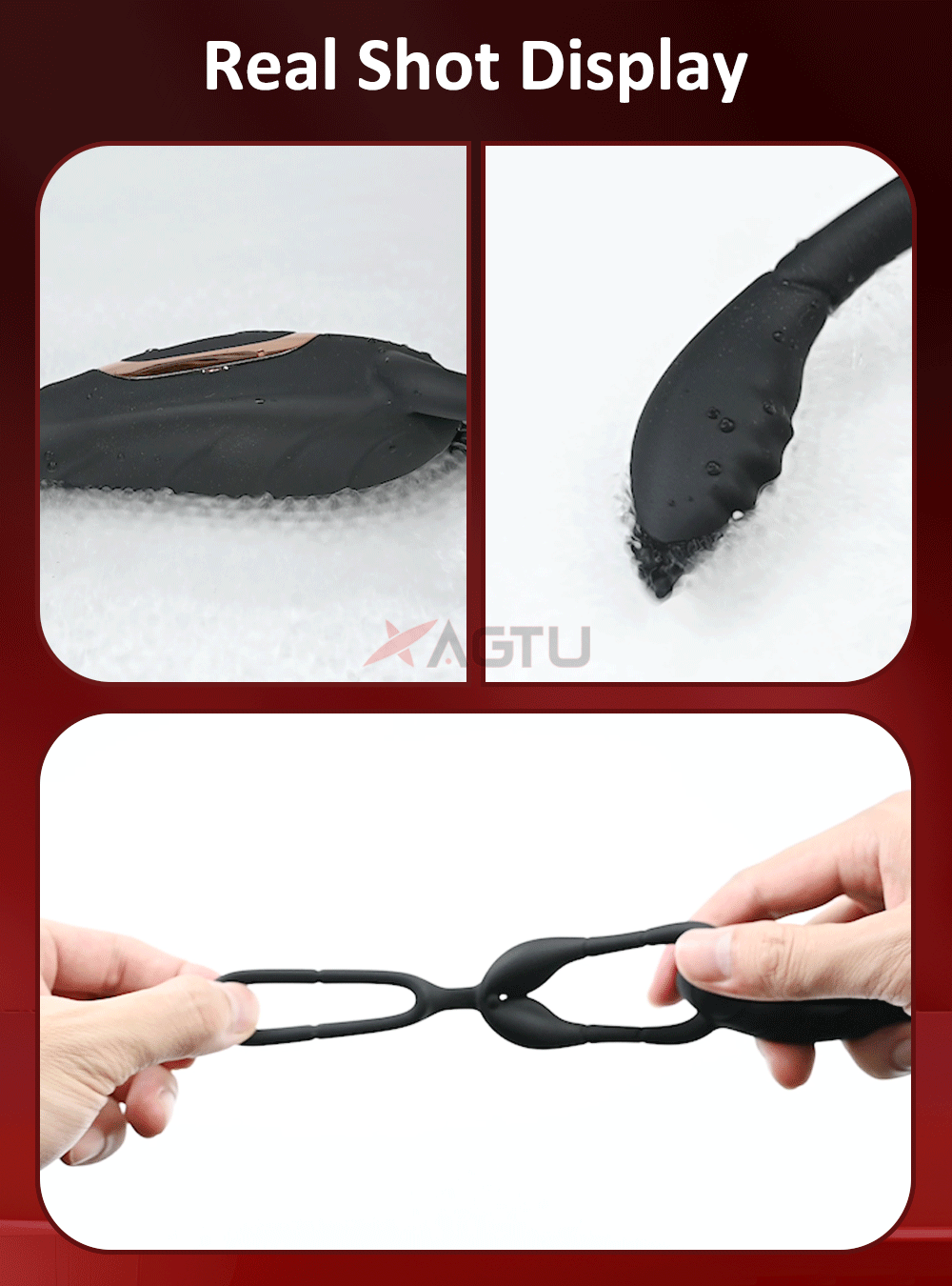 Ring Anal Plug Cock Ring Prostate Vibrator for Male Double Vibrating Delay Ejaculation Male Masturbator Sex Toys for Men