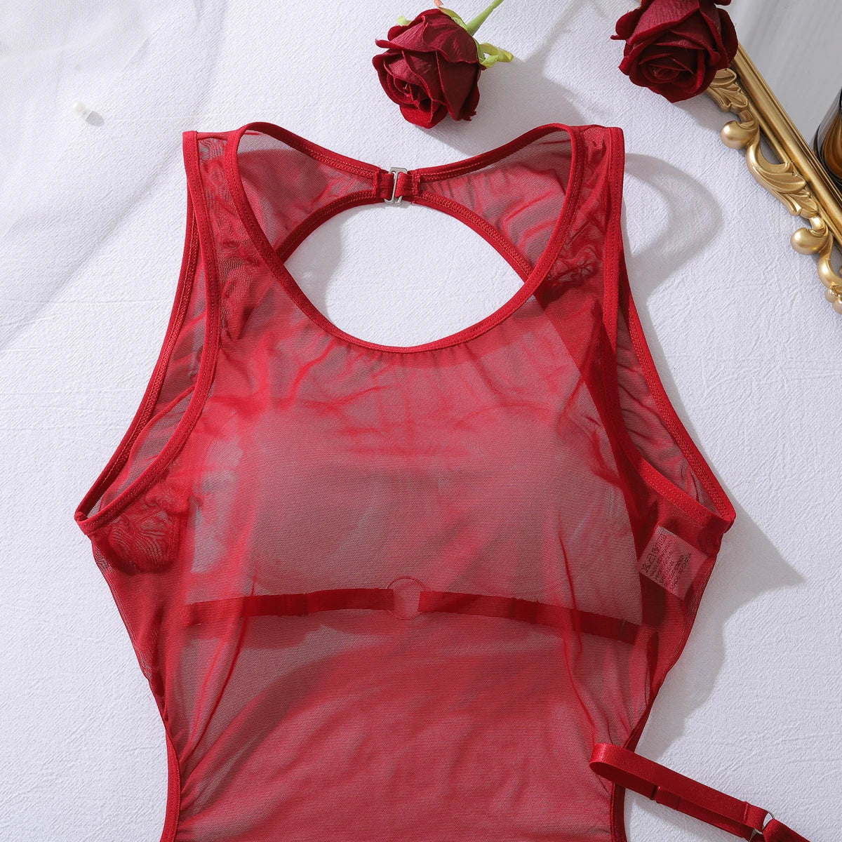 Women's Sheer Backless Mini Dress