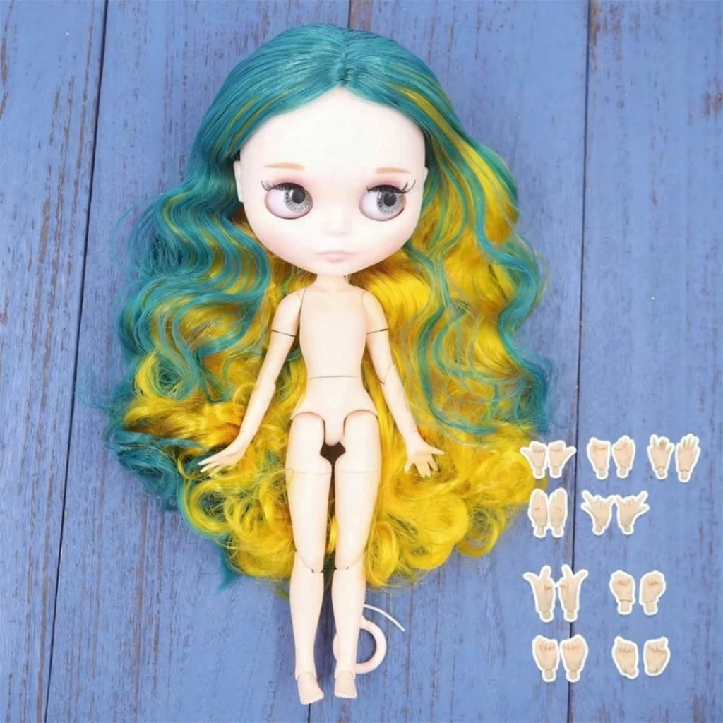 ICY DBS Blyth doll White Skin Glossy face Matte face Joint body with hand set A&B 1/6 bjd suitable diy makeup Special price
