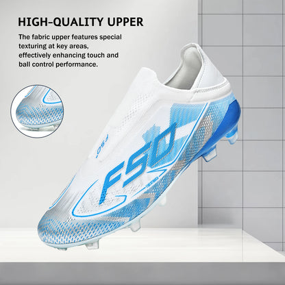 Ultra Light AG FG Football Shoes Sweat-proof PU Fabric Wear-resistant TPU Sole Snug Fit Unisex Natural Grass Practice Sneakers