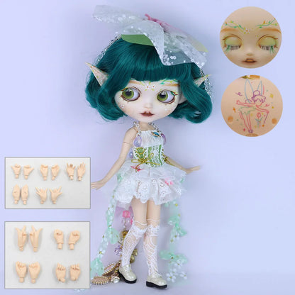 ICY DBS Blyth 1/6 Doll Elf Ear Hand-painted Set Doll Long Eyelash Sleep Doll White Skin Set Gift Toy SD