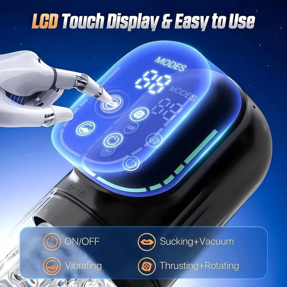 Telescopic Rotation Masturbator Cup Vagina Masturbation Blowjob Adults Sex Toys for Men Male Piston Automatic Mastubator