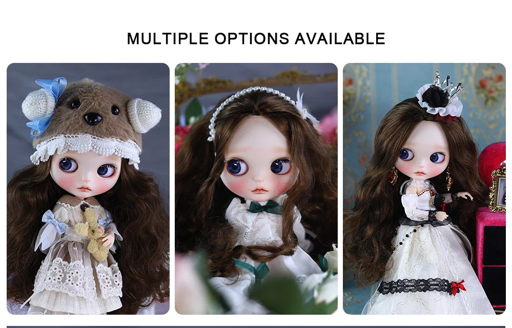 ICY DBS Blyth 1/6 Doll Hand Painted Set Morning Dew Tears Frosted Face Doll Set SD