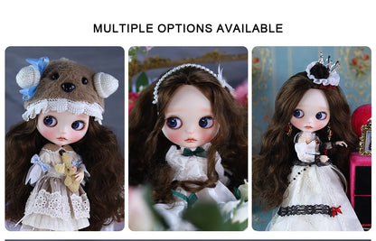 ICY DBS Blyth 1/6 Doll Hand Painted Set Morning Dew Tears Frosted Face Doll Set SD