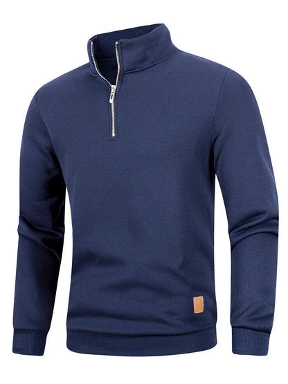 Men's Solid Turtleneck Knit Pullover
