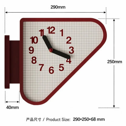 Luxury Triangle Wall Clock Corner Double Sided Wall Clock Creative Art Living Room Clocks Kitchen Bedroom Watch Home Decor
