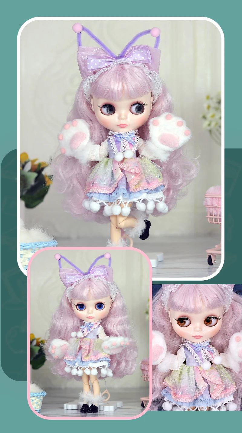 ICY DBS Blyth doll 1/6 Anime Doll joint body white Skin glossy face Special Combo with clothes, shoes and hands 30cm BJD TOY