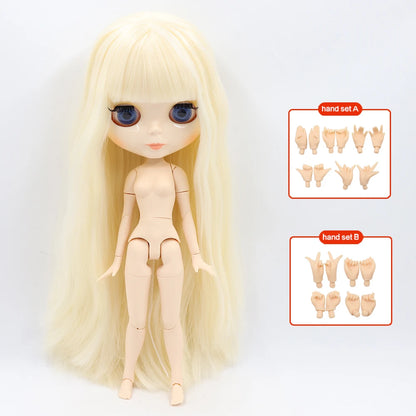 ICY DBS Blyth Doll Joint Body 30CM BJD Toy White Shiny Face and frosted Face with Extra Hands AB and Panel 1/6 DIY Fashion Doll