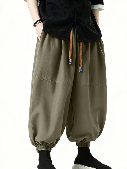 FGKKS Brand New Men Pants Fashion Korean Style Harem Loose Style Cotton Pants Male Outdoor Spring Man Solid Trousers