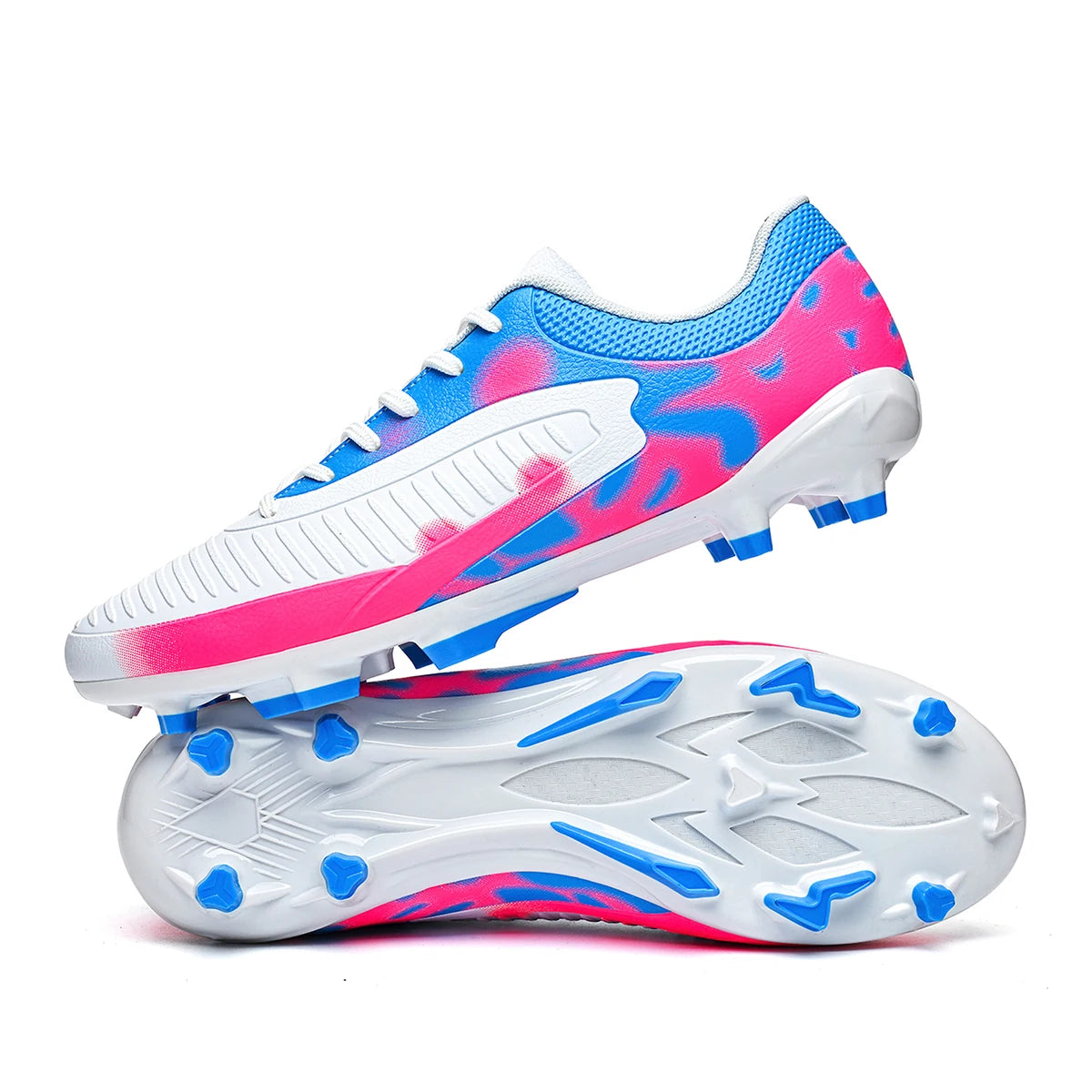 Unisex Men AG FG Soccer Boots Durable PU Upper Robust Rubber Studs For Outdoor Lawn Recreational Football Sports Matches