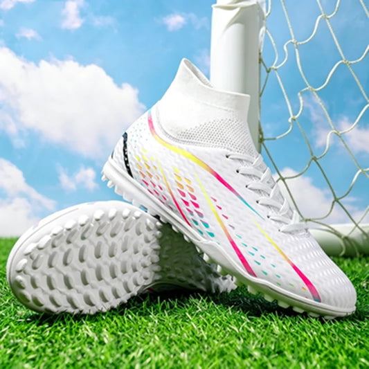 Premium Adult TF Soccer cleats Textured PU Fabric High Friction Rubber Stud Anti-slip Improve Ball Control For Football Players
