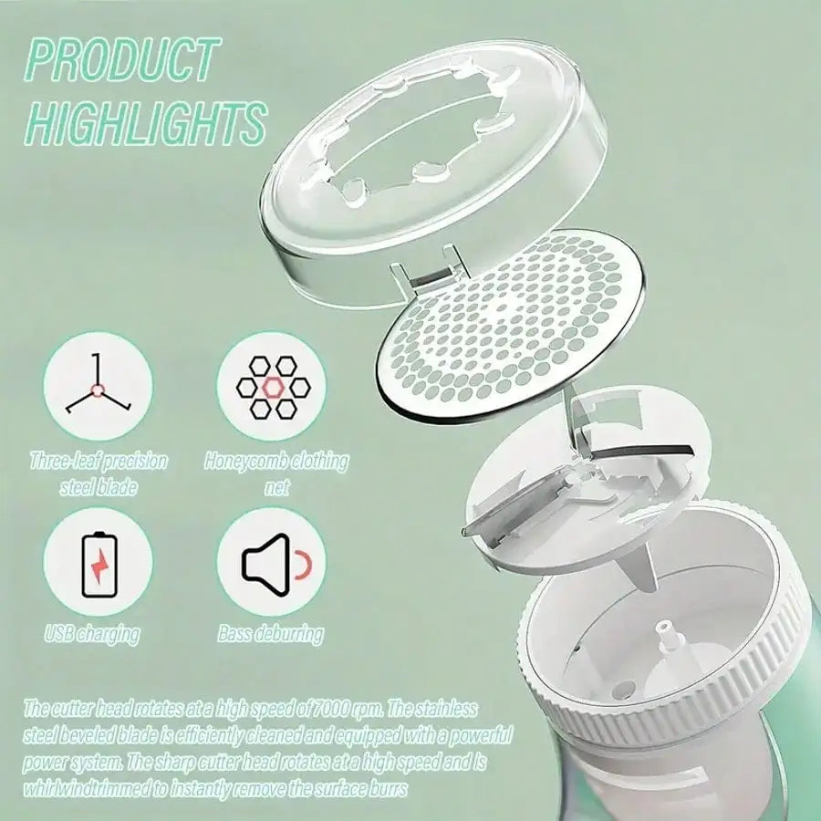 Green Fabric Shaver, Lint Remover For Clothes, Effectively And Quickly Remove Pills, Sweater Shaver With Stainless Steel 3-Leaf Blades And Lock Protection.( Two Blades&One Brush