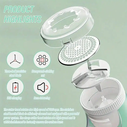 Green Fabric Shaver, Lint Remover For Clothes, Effectively And Quickly Remove Pills, Sweater Shaver With Stainless Steel 3-Leaf Blades And Lock Protection.( Two Blades&One Brush