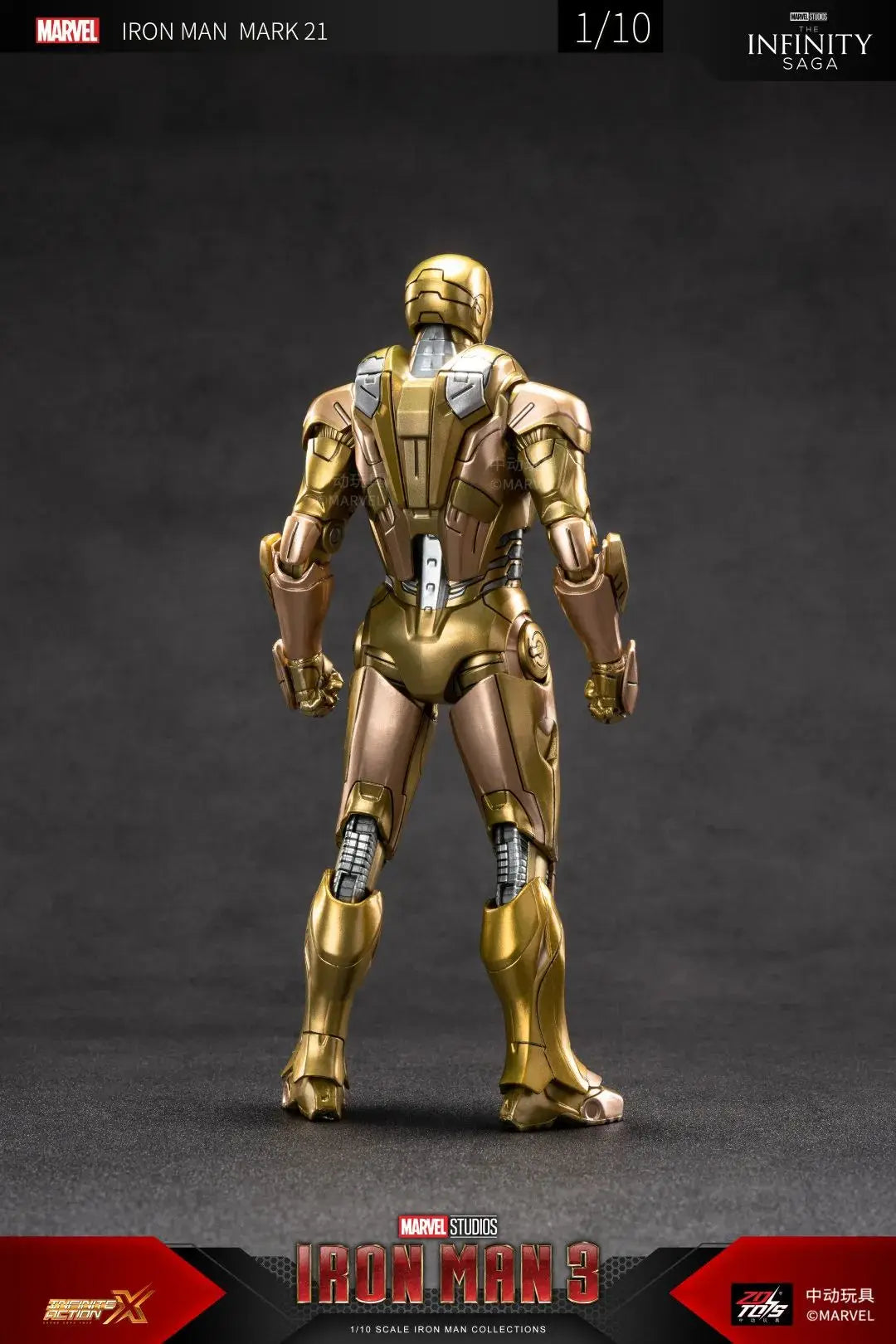 ZD Toys 1/10 Iron Man Figurines MK30 Iron Patriot Blacklash Figures MK33 MK39 MK17 MK21Action Movie Model Adult Collect Gift