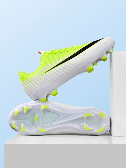 Adult Men AG/FG Football Boots Firm Ground Cleats Comfort PU Non‑Slip Sole For Outdoor Pitch Football Game And Competition