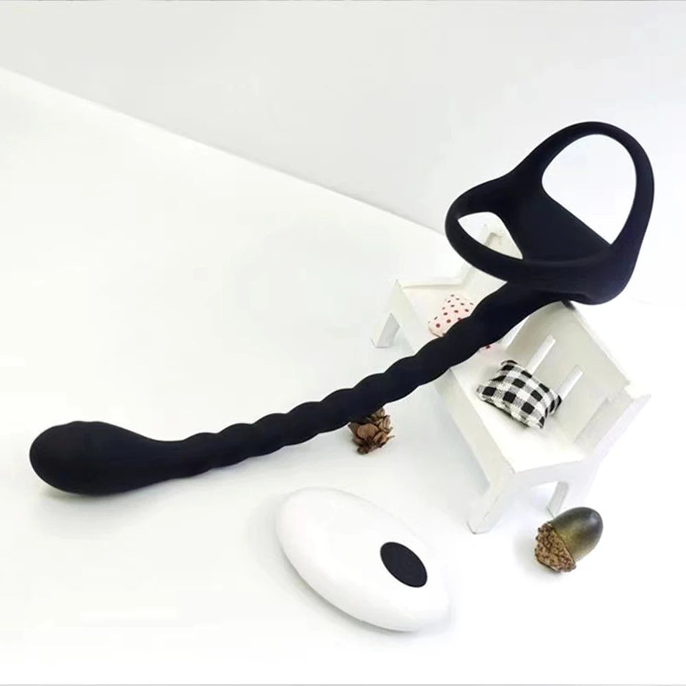 Prostate Massager Cock Ring Vibrators for Men Adult Sex Toy for Men Vibrating Cock Ring Stimulator Remote Control Anal Butt Plug