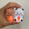 Bubu Dudu Say I Love You Voice Toys Keychain Yier Panda Bear Glowing Anime Figures Phone Ornament Bag Decoration Couple Gifts