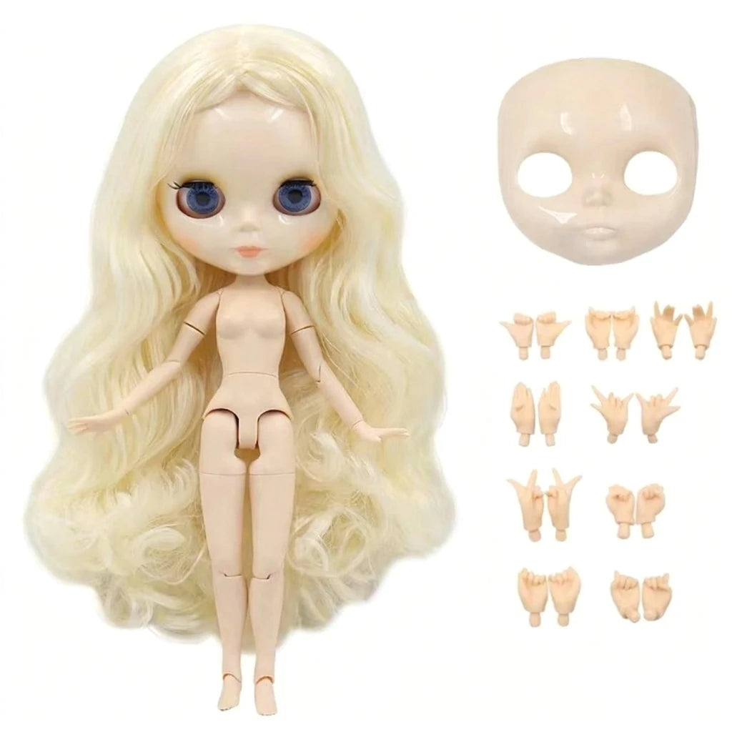 ICY DBS Blyth doll White Skin Glossy face Matte face Joint body with hand set A&B 1/6 bjd suitable diy makeup Special price