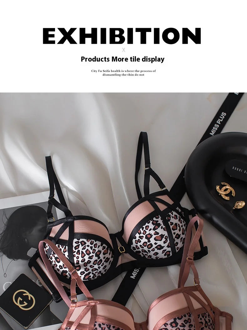 Women's Leopard Print Bra Set