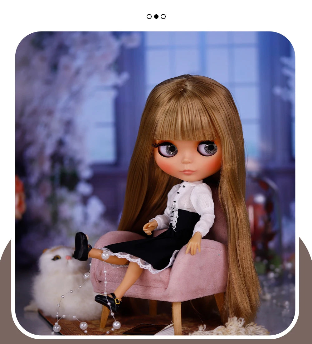 ICY DBS Blyth Doll Tan Skin Matte Face With Eyebrows Special Price 1/6 BJD JOINT body Neo Anime