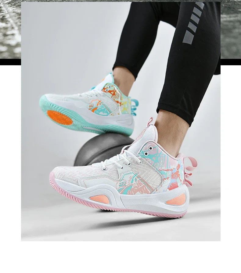 Men Basketball Shoes Trainer Unisex Breathable Athletic Sneakers Light Non-slip High Quality Unisex Outdoor Women Sports Shoes