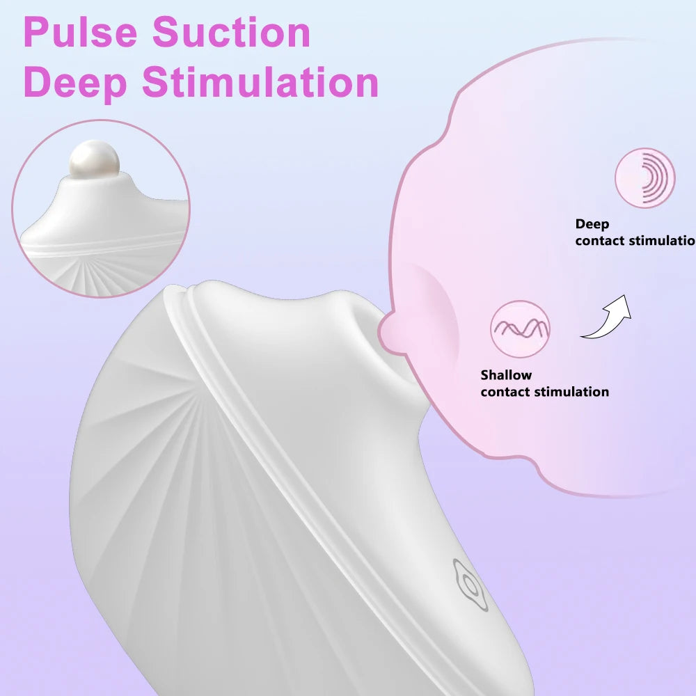 Portable Mini Sucking Vibrator Shell Design Sucker Nipple Stimulator G-spot  Vaginal Pussy Massager Sex Toys Goods For Adults 18