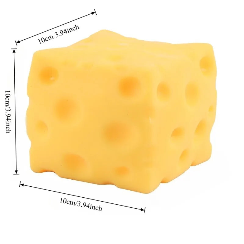 Giant Cube Cheese Squeeze Toy Simulation Extra Large Size Cheese Fidget Toy Slow Rebound Shapeable Venting Ball for Adult Gifts