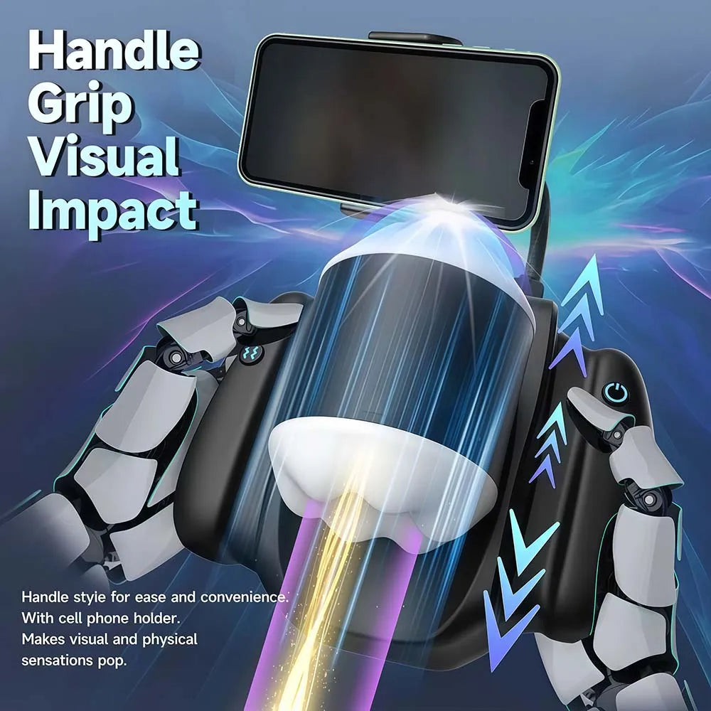 Automatic Male Masturbation Cup Telescopic Vibrating Pocket Pussy with Holder Penis Trainer Sex Machine Adult Sex Toys for Men